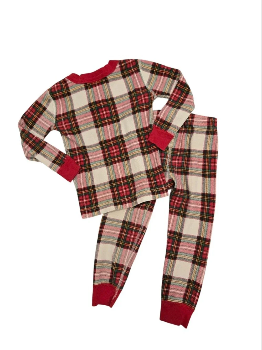 Hanna Andersson Red Plaid Christmas Holiday Patterned Print 2pc Pajama Set